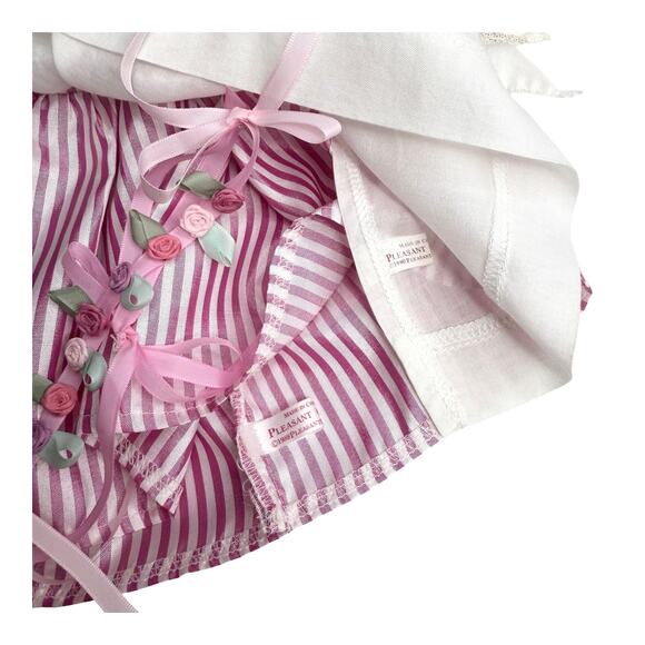 American Girl Samantha Birthday Dress Pinafore Rosebud Circlet Pleasant Co 1989 - Picture 5 of 13